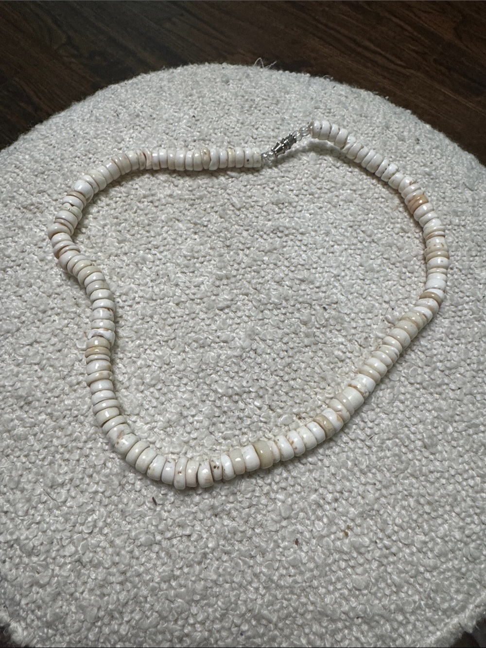 White Beaded Shell Necklace - Women Jewelry